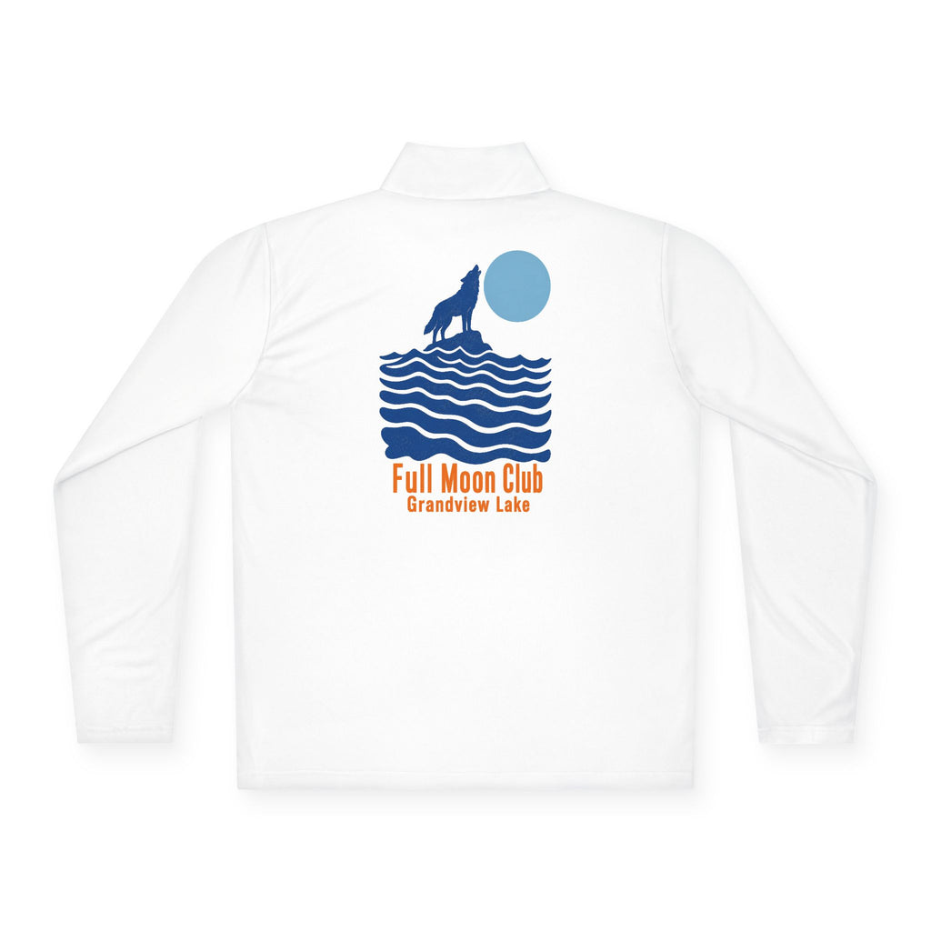 Grandview Quarter-Zip Pullover — Full Moon Club Branded Live Wolf Design