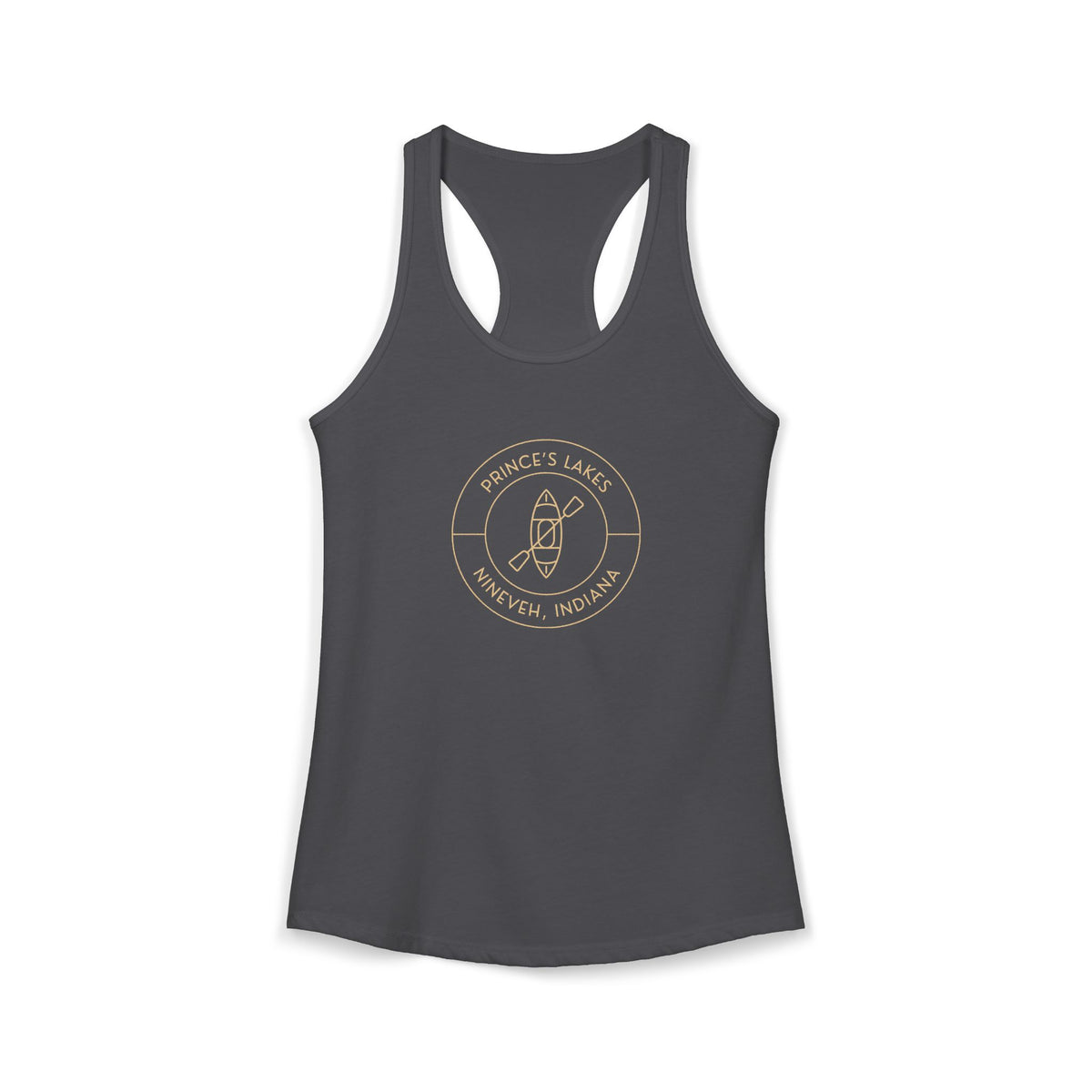 Women's Racerback Tank- "Kayak Prince's Lakes"
