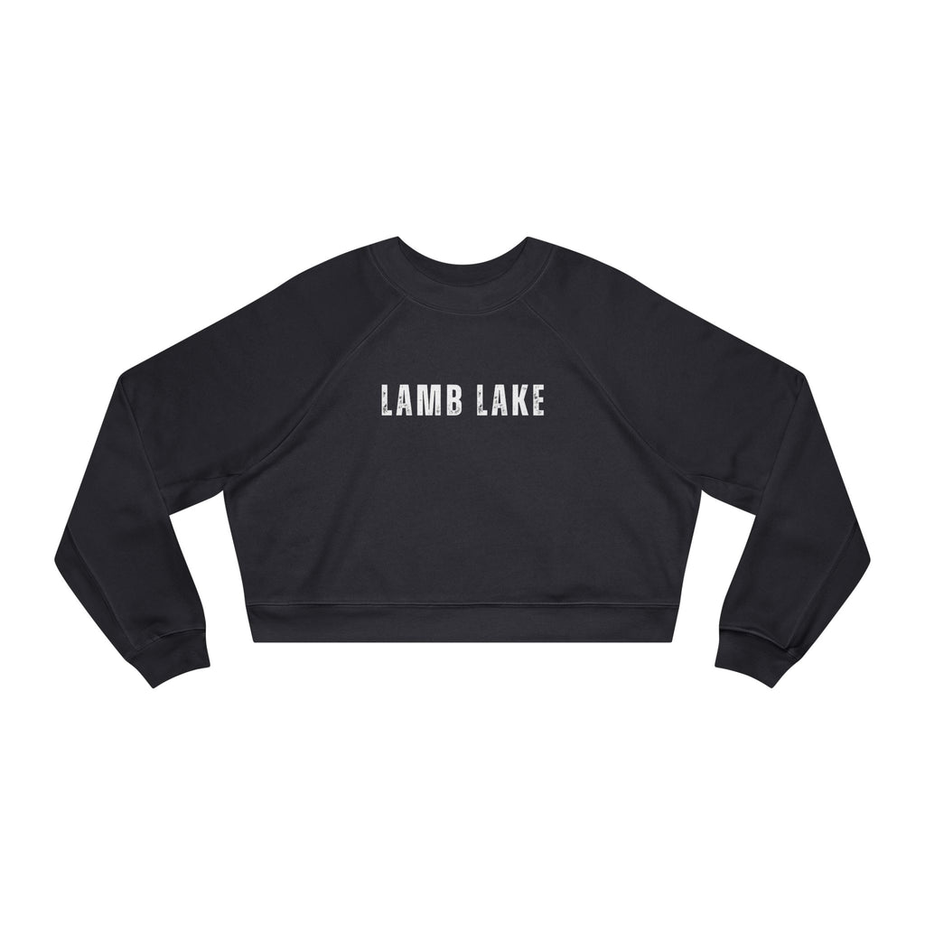 Lamb Lake Cropped Pullover — Minimal White Fleece for Women