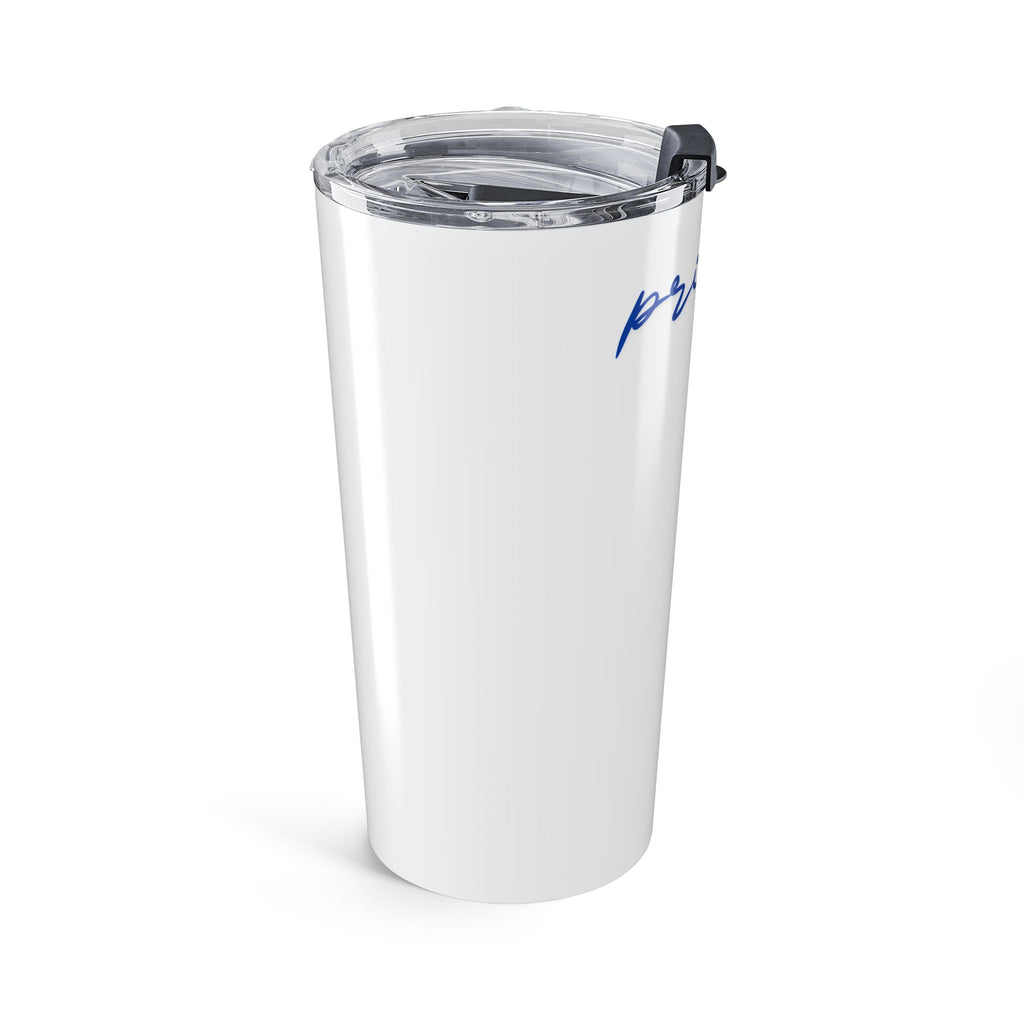 20oz Tumbler — "Prince's Lakes" Blue Script Insulated Travel Cup