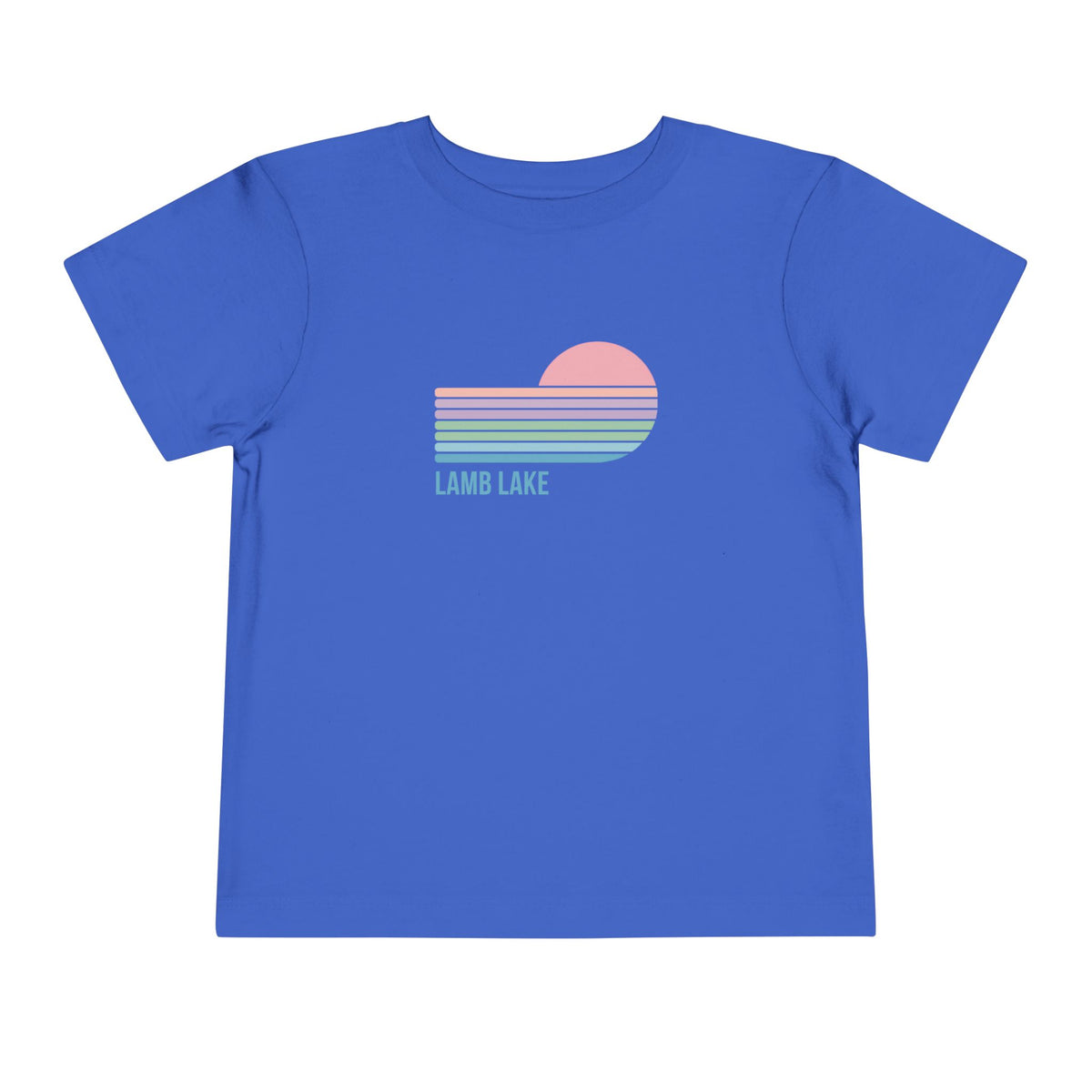 Toddler Tee - Retro Heart Sunset "Lamb Lake"