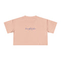 Script Logo Crop Tee — "lamb lake" Women's Casual Top