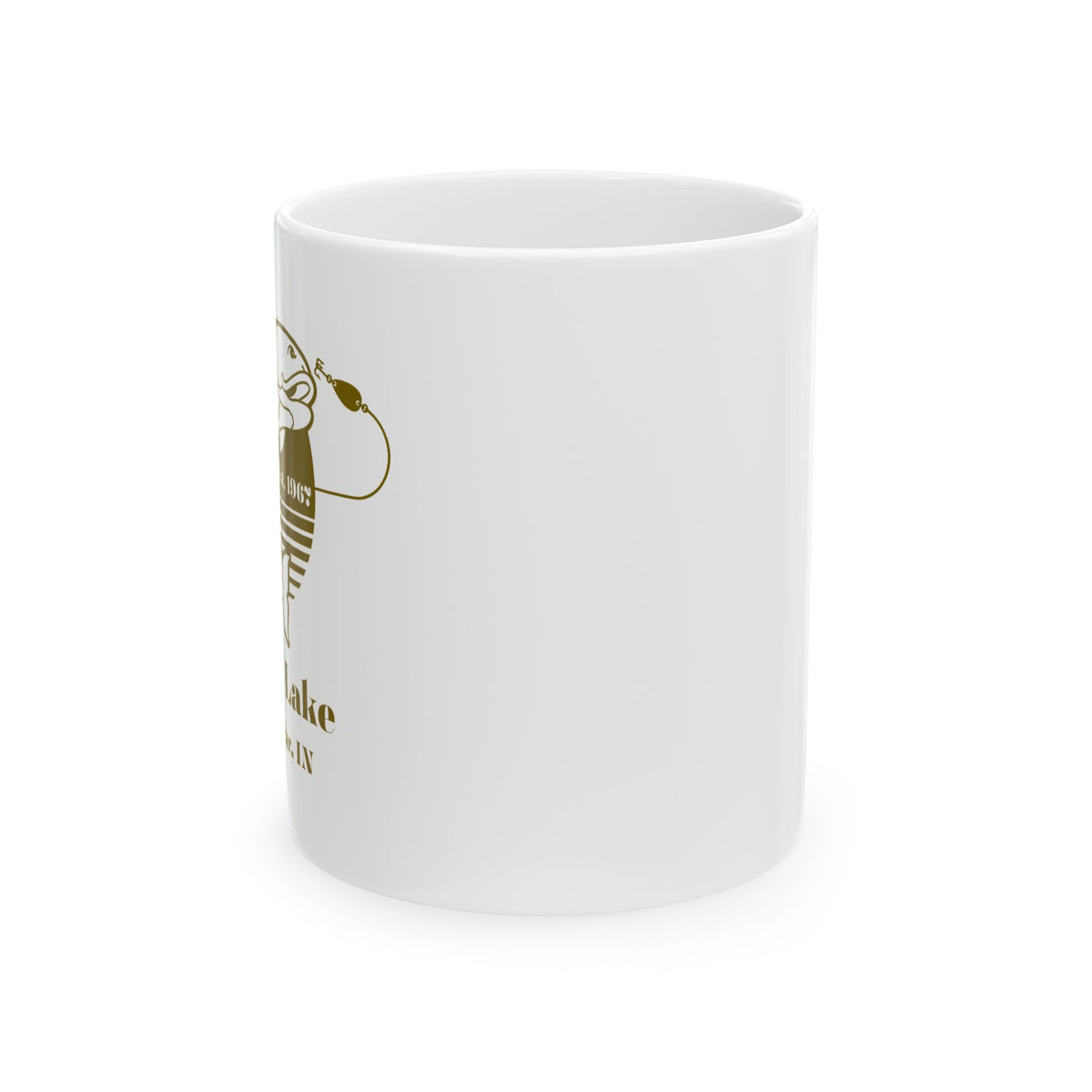 Coffee Mug – Retro Gold Fishing Design (11oz)