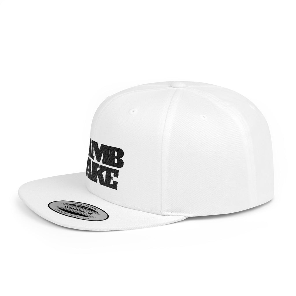 Lamb Lake Flat Bill Snapback Hat — Retro Embroidered Lake Cap