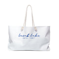Weekender Bag - 'Lamb Lake' Script Tote | Travel & Lake Getaway Bag
