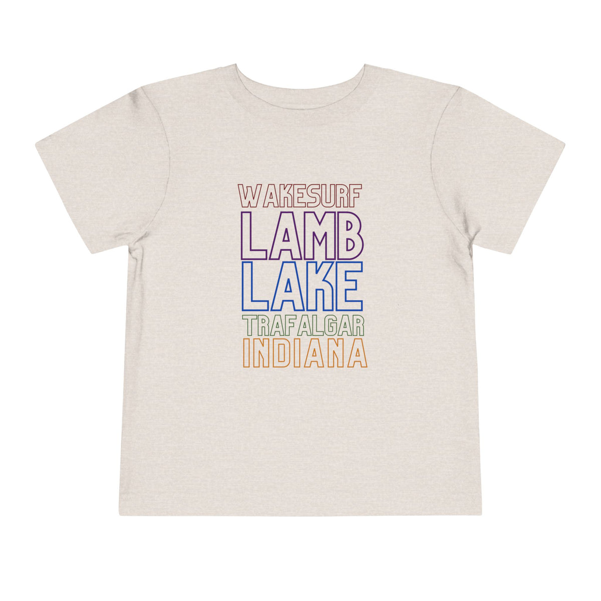 Lamb Lake Trafalgar Indiana Toddler Tee — Wakesurf Summer Shirt