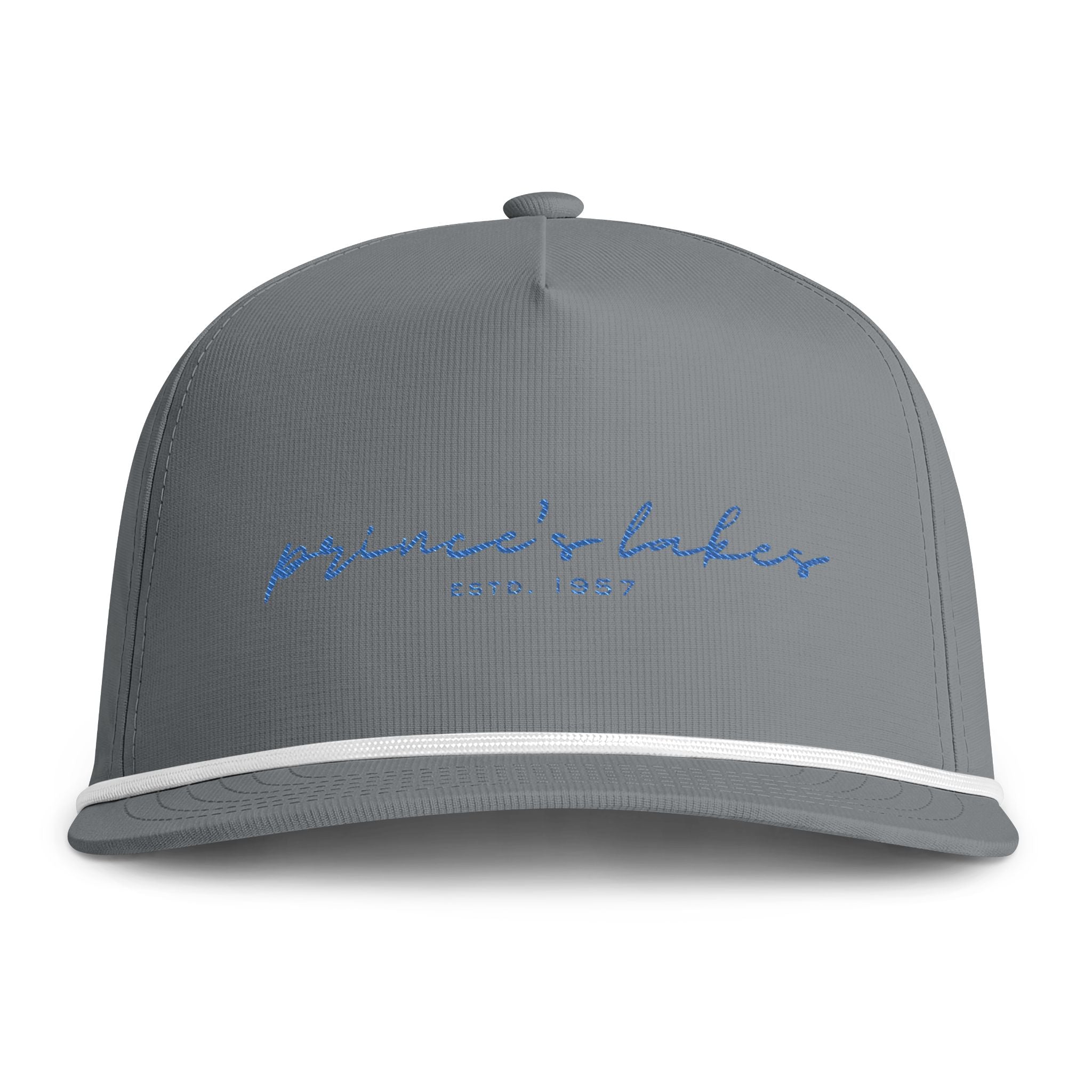 Sunwashed Rope Cap – 'Prince's Lakes' Vintage Script Baseball Hat