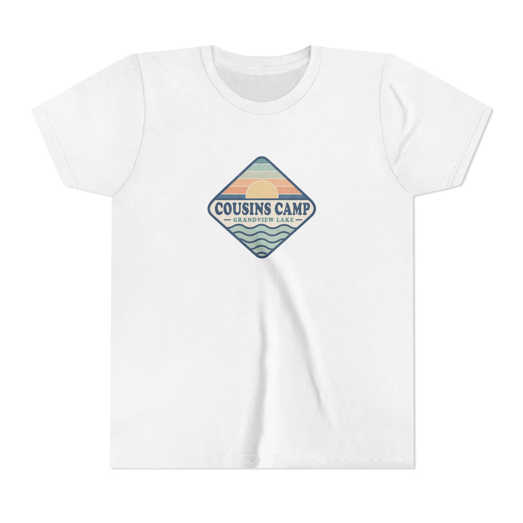 Cousins Camp Youth Tee — Retro Lakeside Summer Camp Kids Shirt