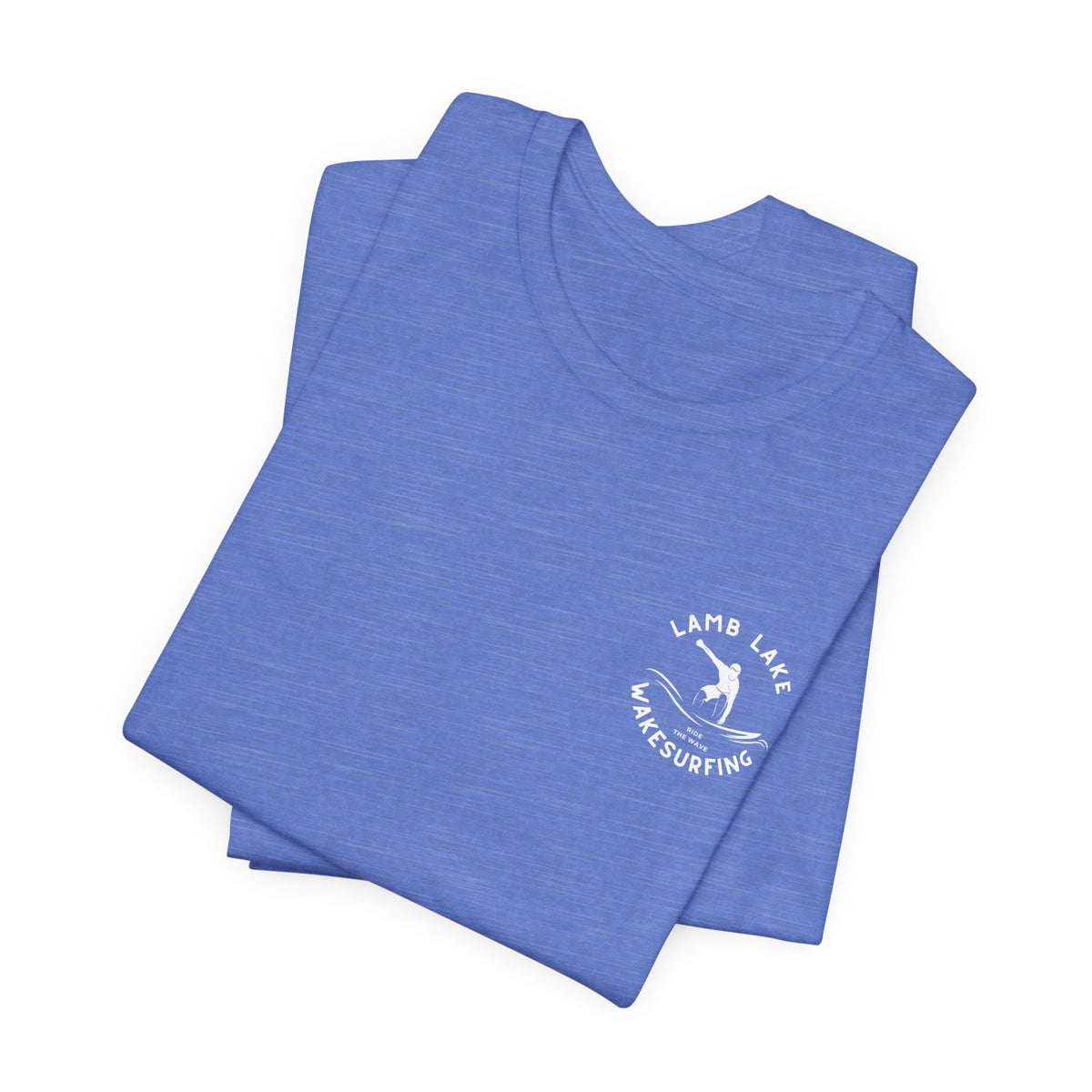 Wakesurf Pocket & Back Print Lamb Lake Minimalist Tee —  Short Sleeve Shirt