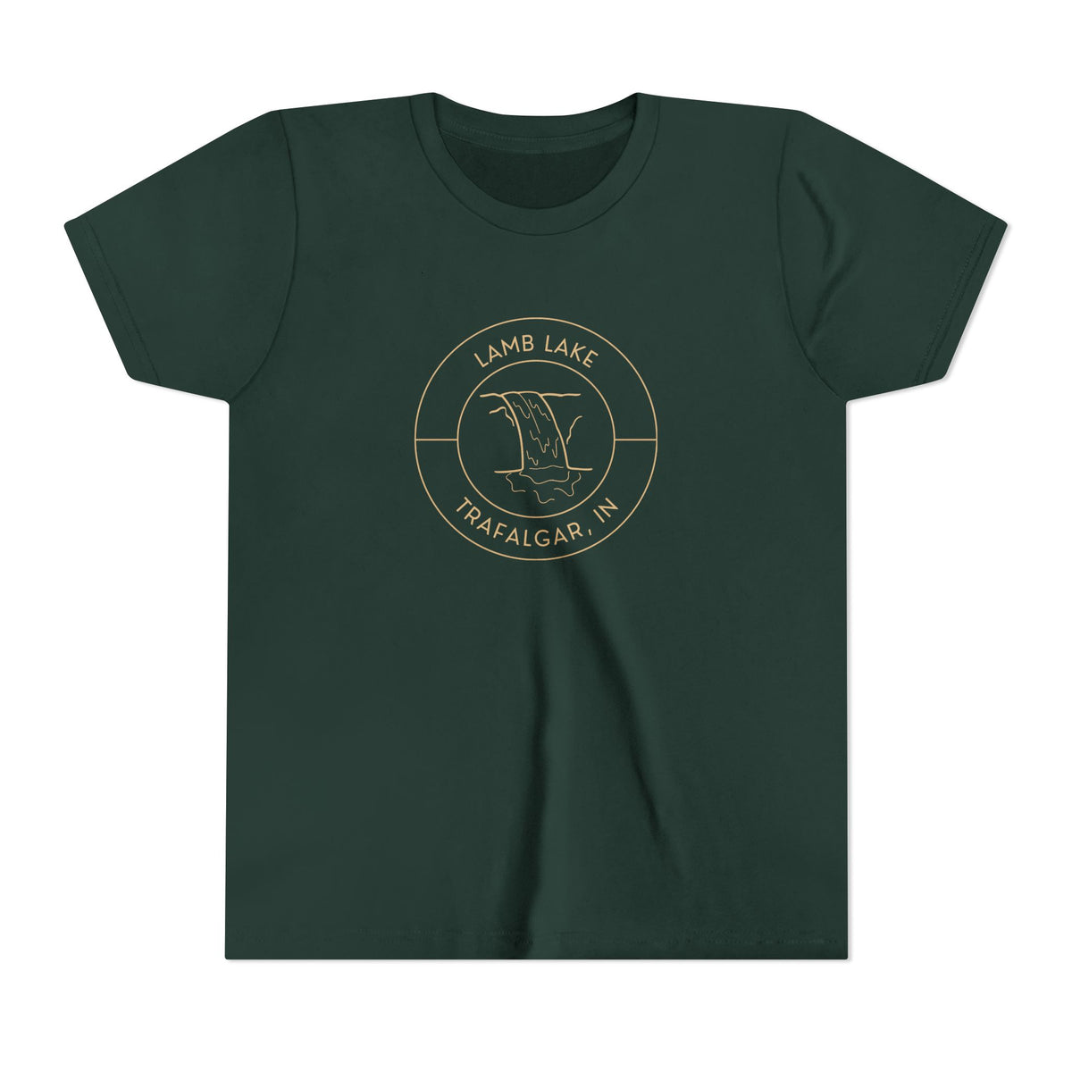 Youth Tee — Lamb Lake Waterfall Emblem