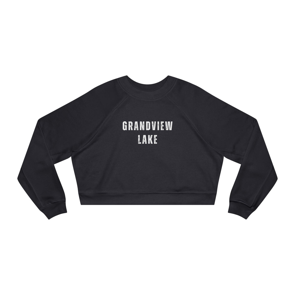 Grandview Lake Cropped Pullover — Minimal White Fleece for Women