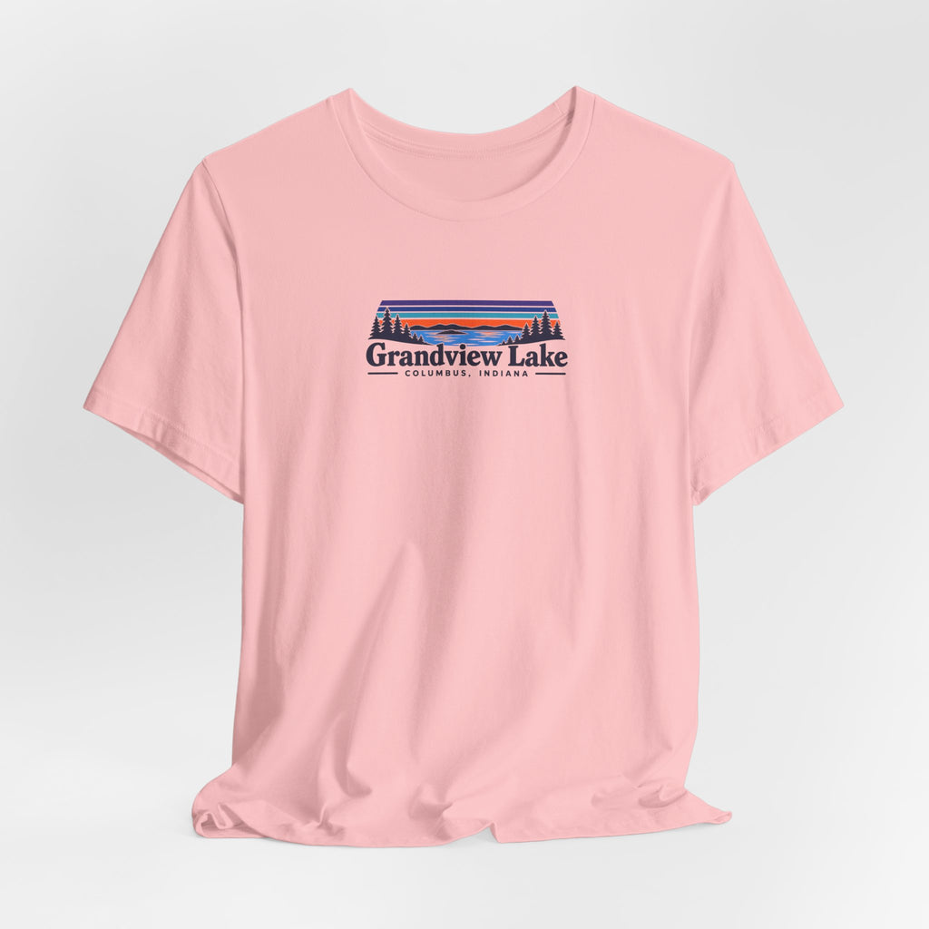 Grandview Lake Landscape Tee — Retro Mountain Lake Graphic T-Shirt