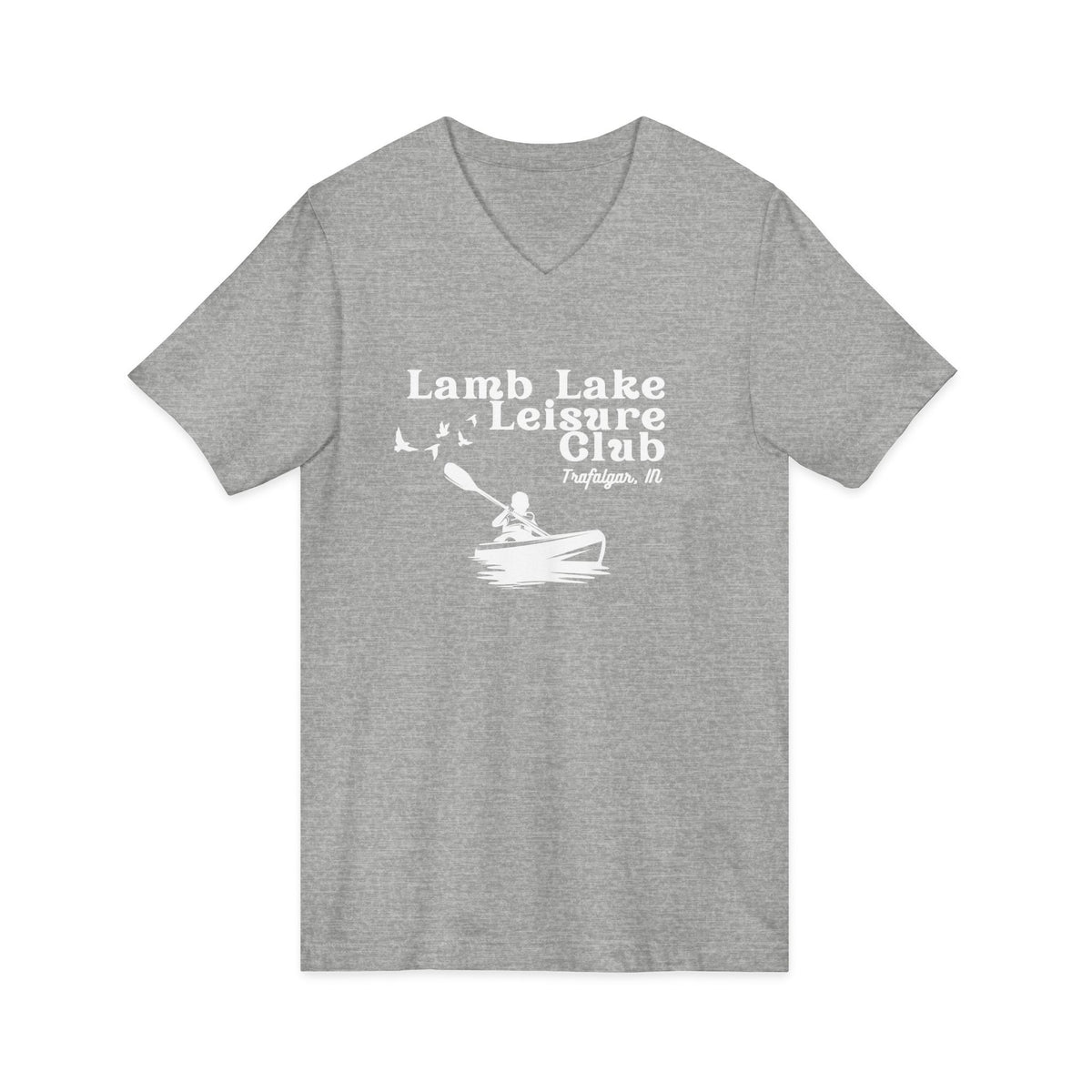 Lamb Lake Kayak Leisure Club V-Neck Tee