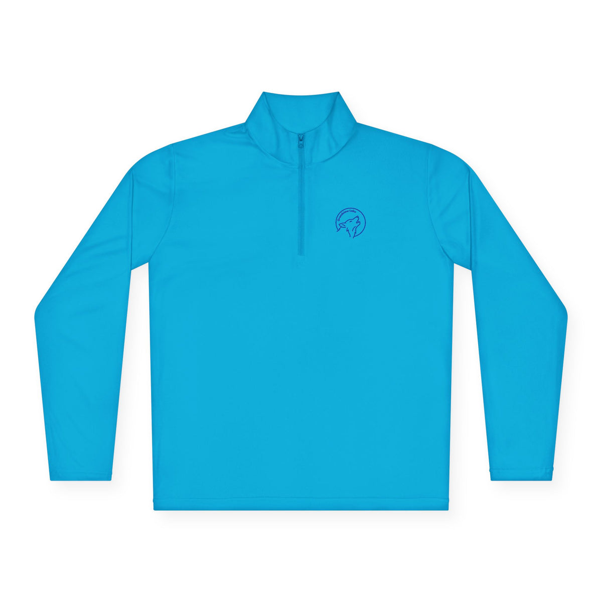 Grandview Quarter-Zip Pullover — Full Moon Club Branded Live Wolf Design