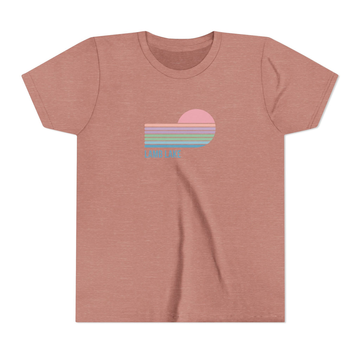 Youth Tee - Retro Pastel 'Lamb Lake' Sunset Graphic