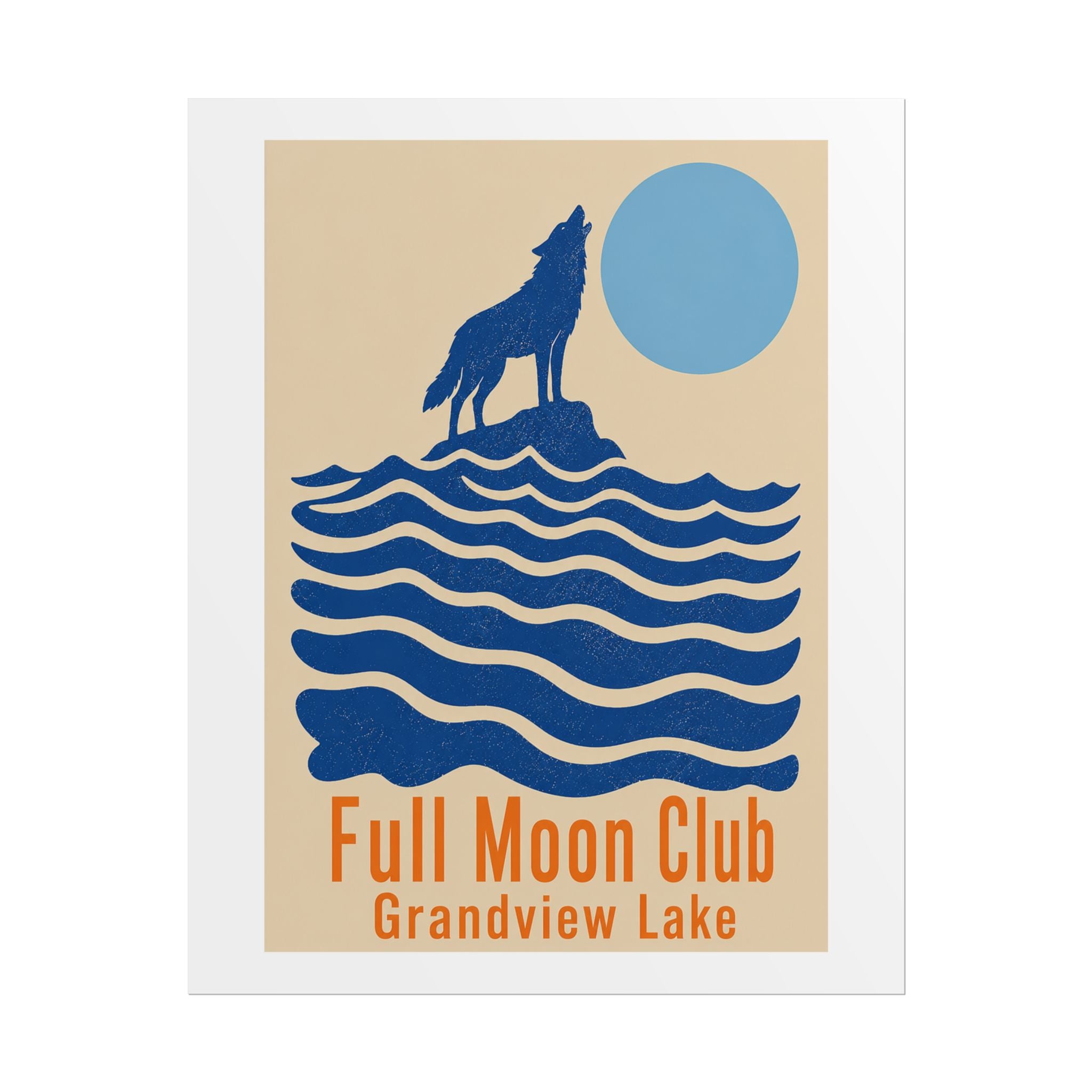 Full Moon Club Grandview Lake Poster