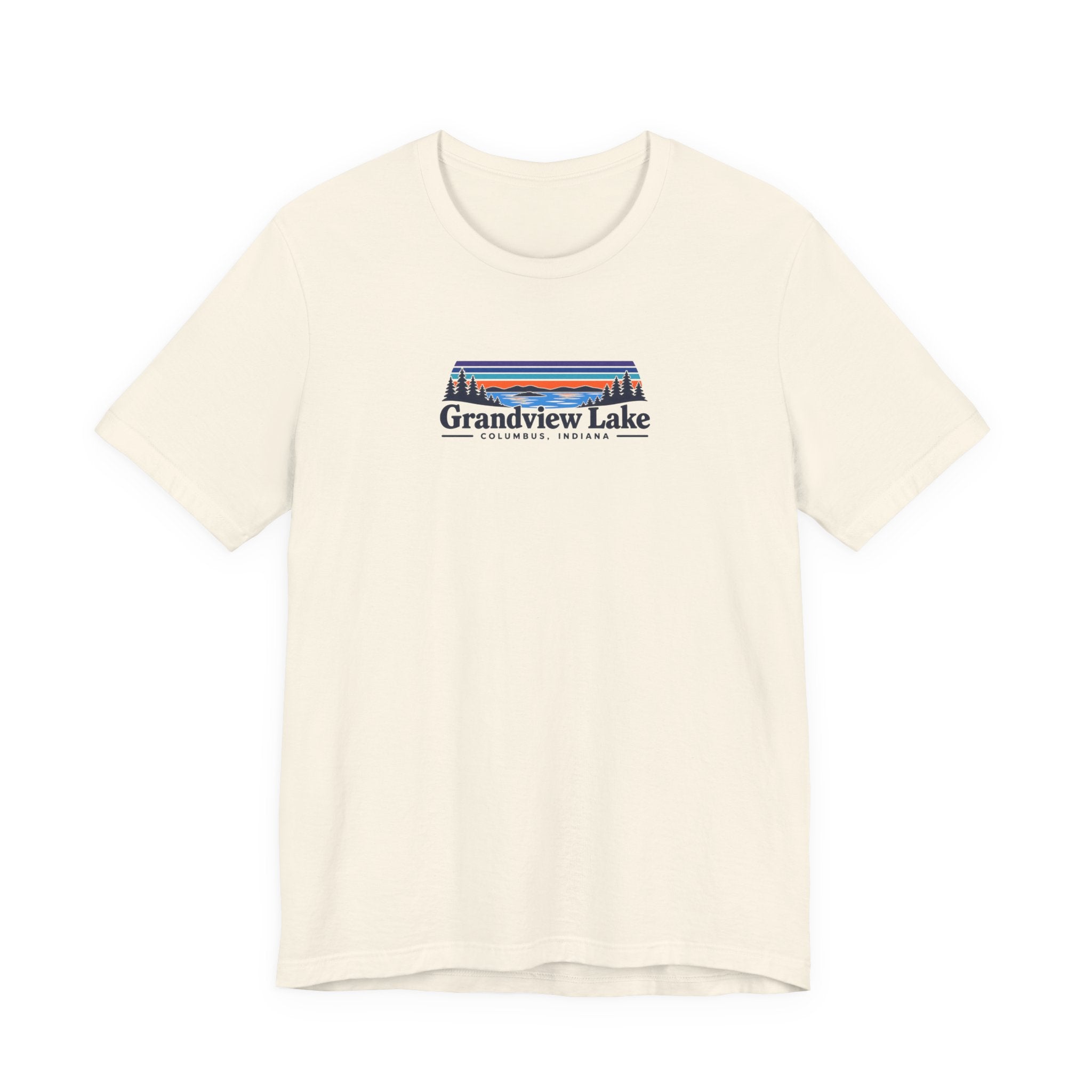 Grandview Lake Landscape Tee — Retro Mountain Lake Graphic T-Shirt