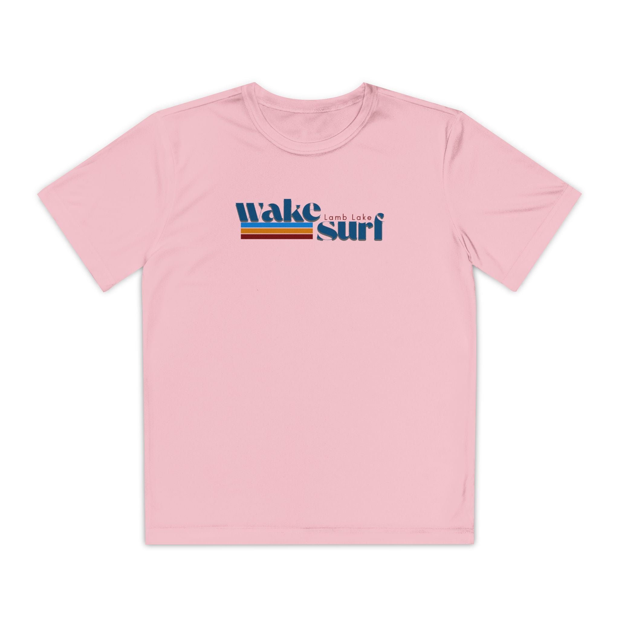 Youth Wake Surf Lamb Lake Tee – Retro Striped Wake Surfing Shirt