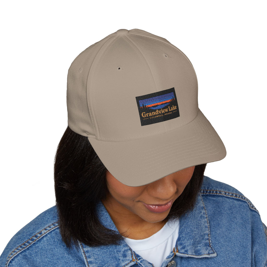 Grandview Lake Embroidered Cap — Scenic Lake Sunset Hat