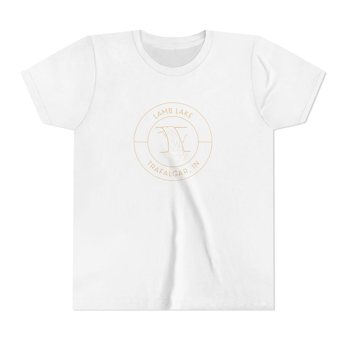 Youth Tee — Lamb Lake Waterfall Emblem