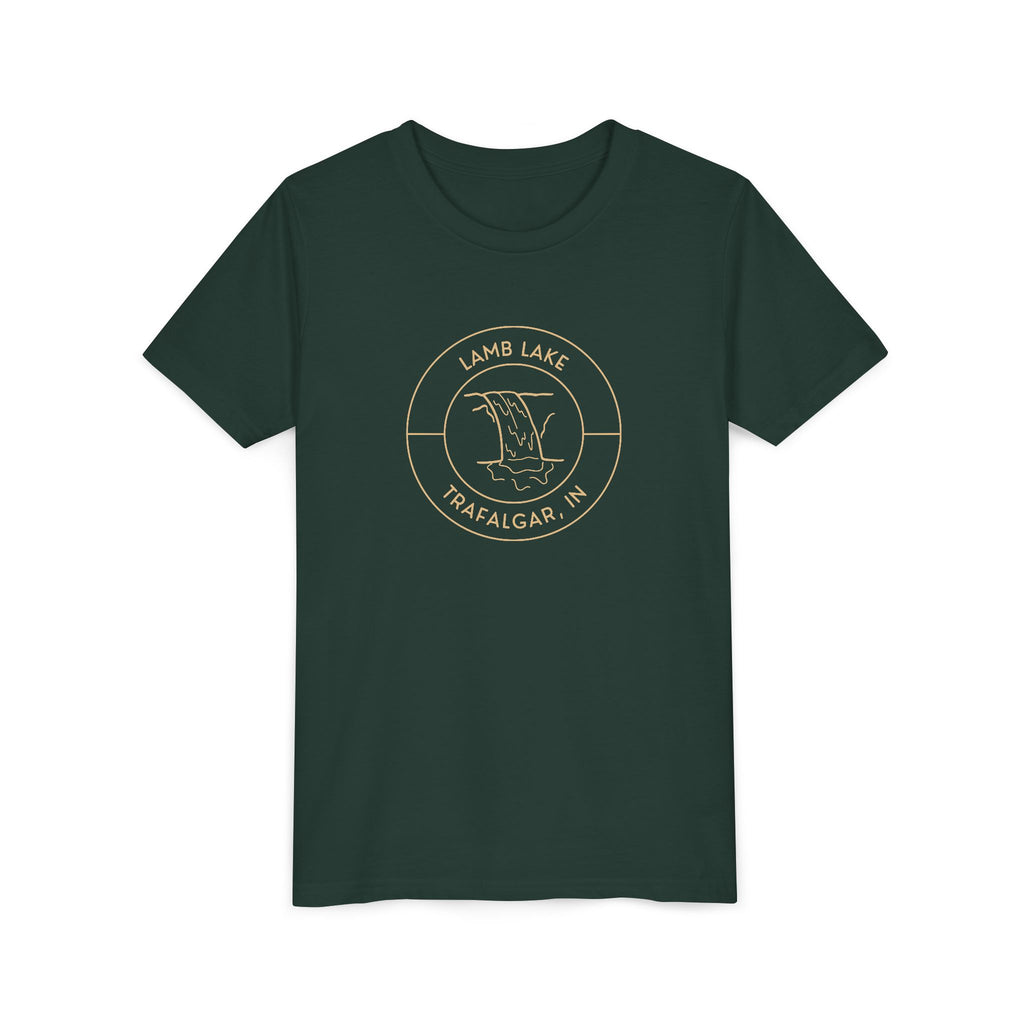 Youth Tee — Lamb Lake Waterfall Emblem