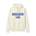 Grandview Lake Hoodie - Vintage Blue Text Lake Sweatshirt