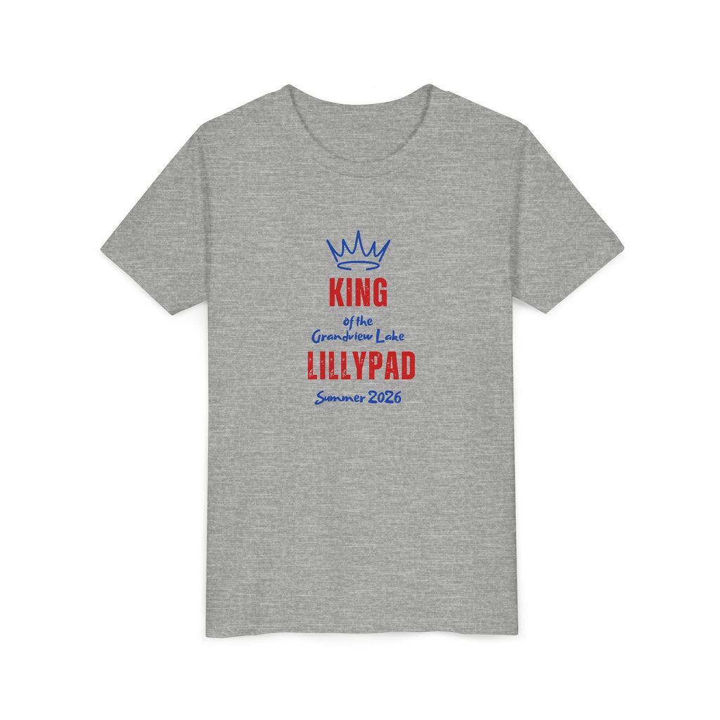 King of the Grandview Lake Lillypad Youth Tee — Cute Summer 2026 Kids Shirt