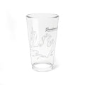 16oz Grandview Lake Map Cocktail Glass