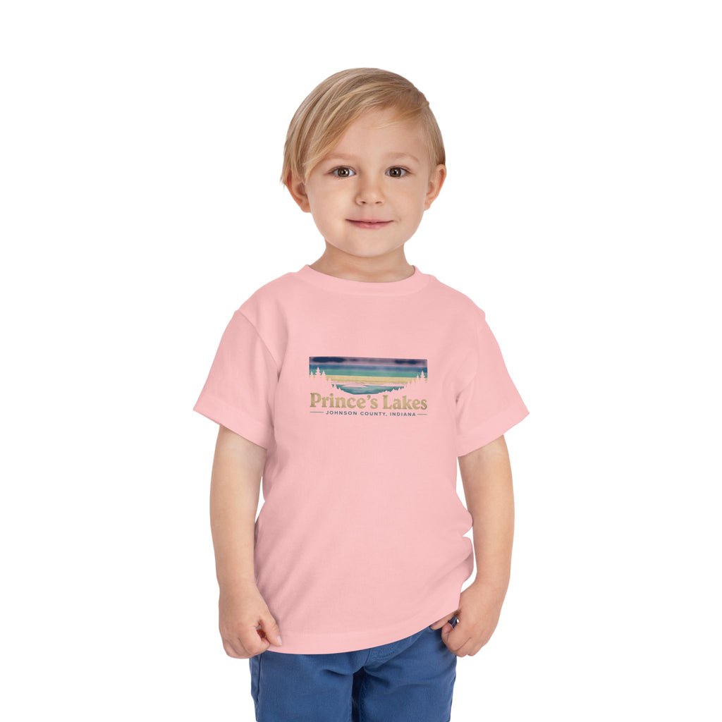 Toddler Tee - "Prince's Lakes" Retro Sunset Graphic