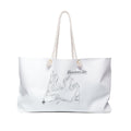 Grandview Lake Map Weekender Bag — Minimalist Nautical Canvas Tote for Travel & Lake
