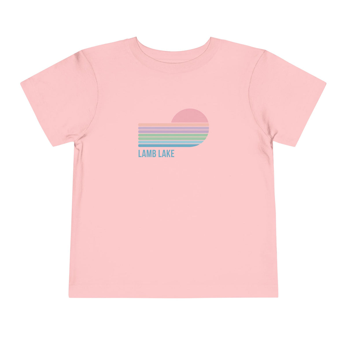 Toddler Tee - Retro Heart Sunset "Lamb Lake"