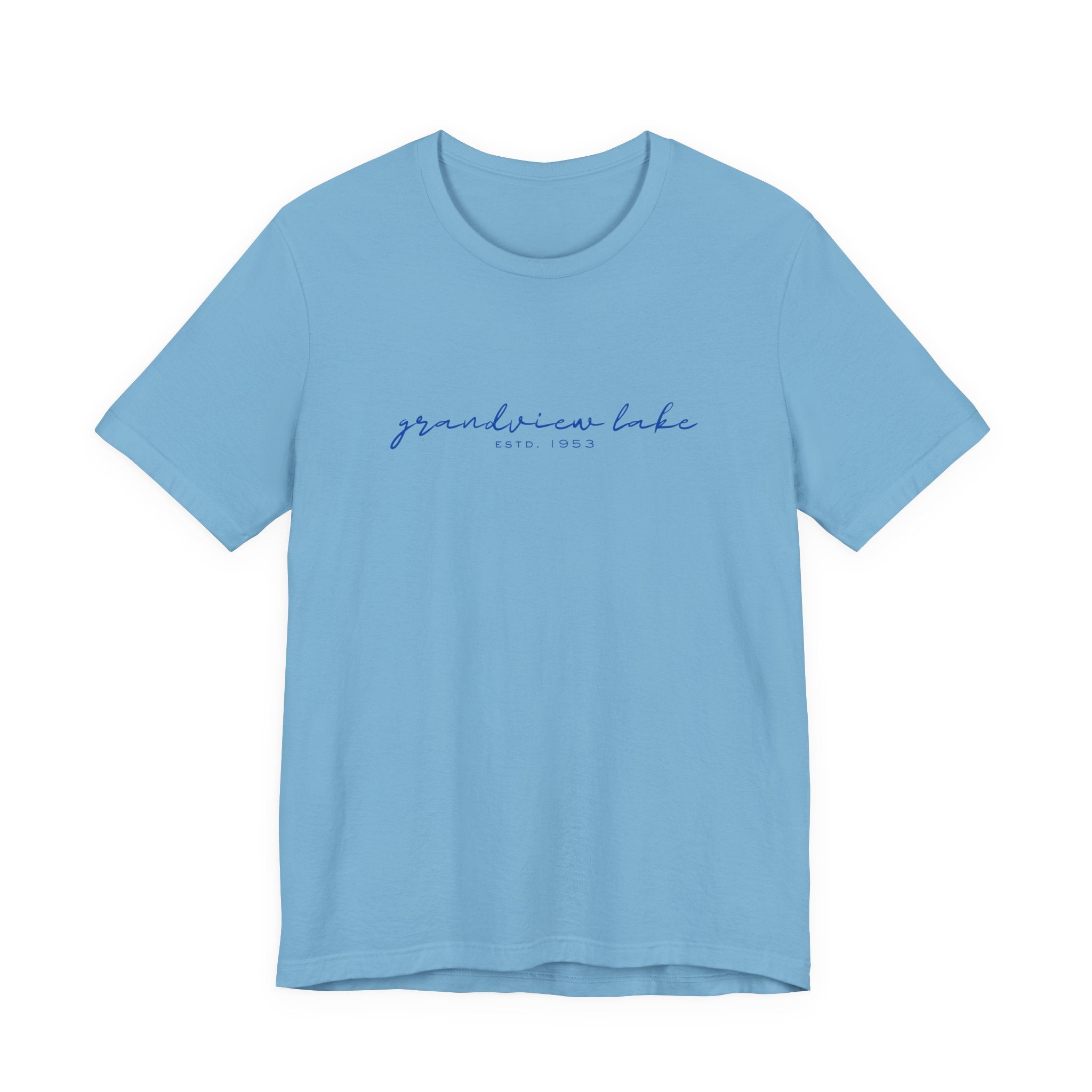 Script "grandview lake" Unisex Jersey Short Sleeve Tee