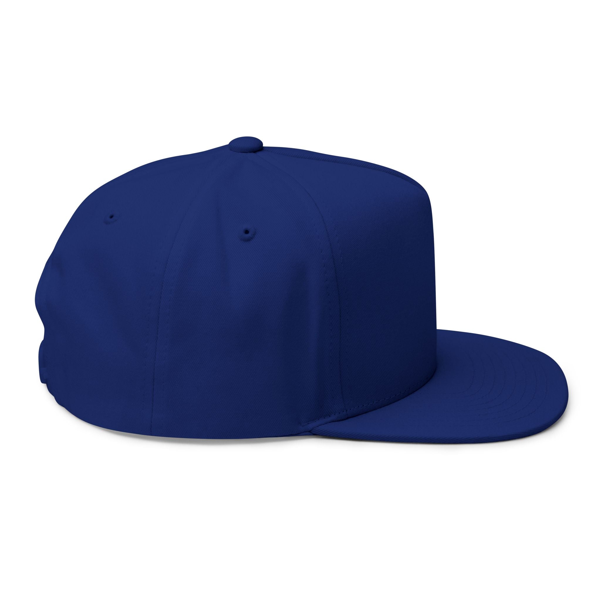 Grandview Lake White Embroidered Flat Bill Cap — Fishing & Lake Life Snapback