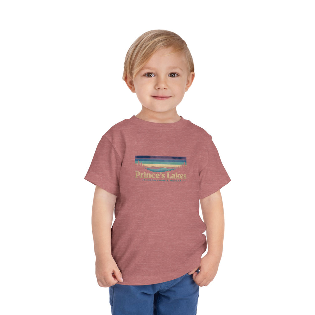 Toddler Tee - "Prince's Lakes" Retro Sunset Graphic