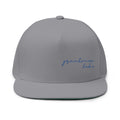 Flat Bill Cap — "Grandview Lake" Script Embroidered Snapback Hat