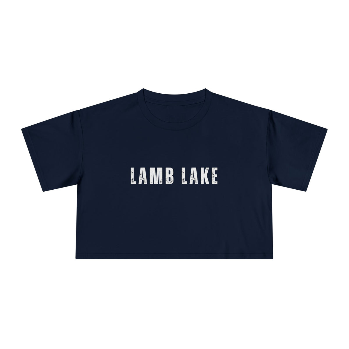 Lamb Lake Crop Tee — Women's Casual Lakeside Graphic Top