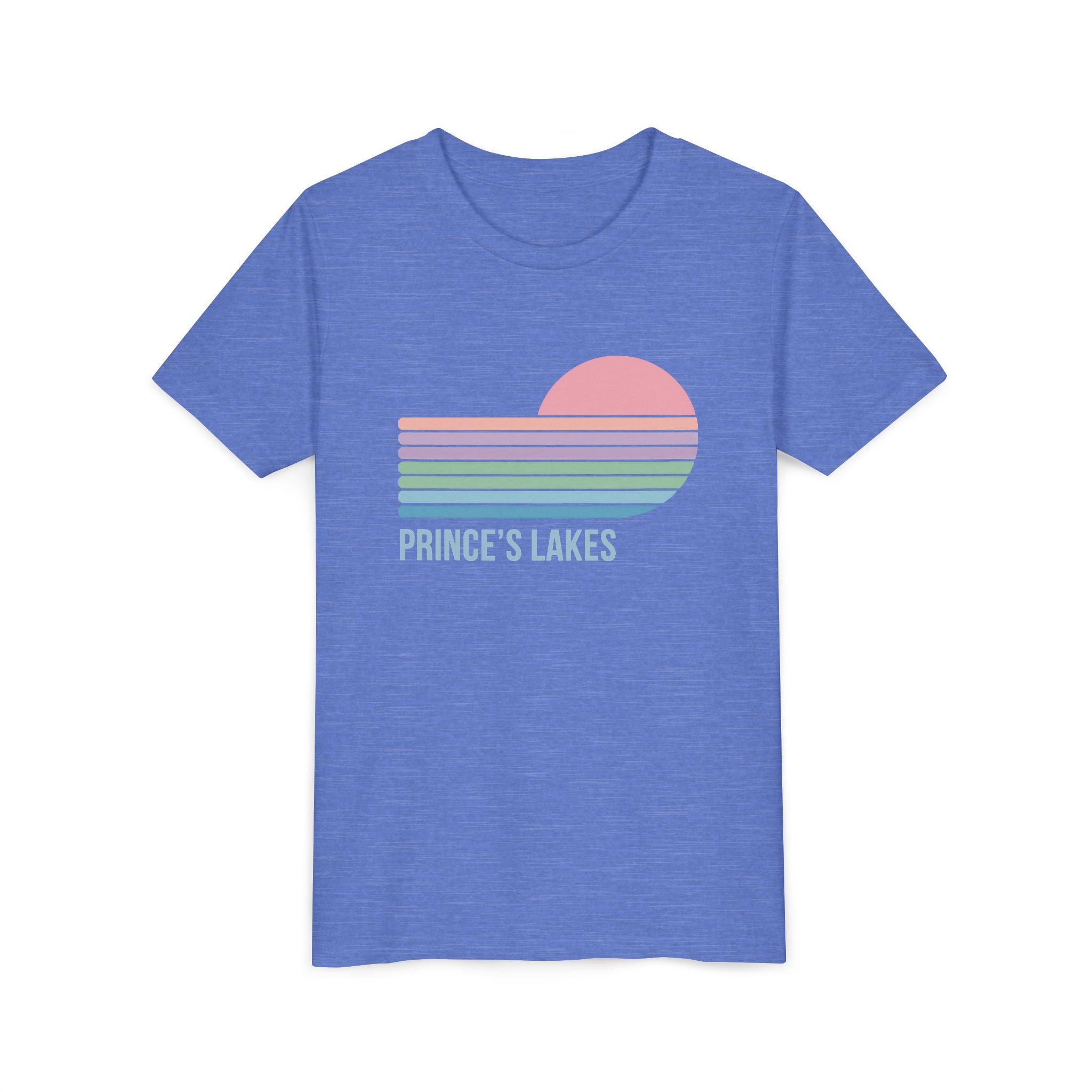 Youth Tee — 'Prince's Lakes' Pastel Retro Sunset Kids T-Shirt