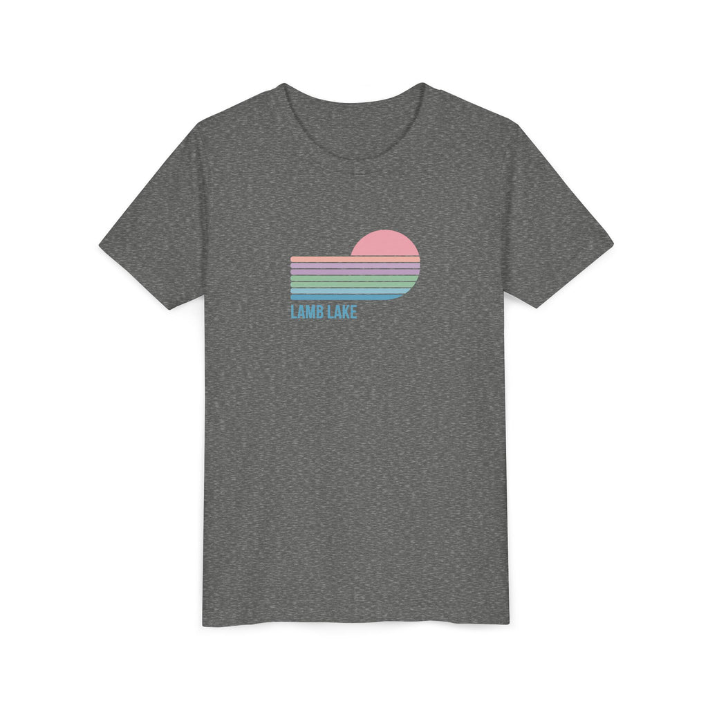 Youth Tee - Retro Pastel 'Lamb Lake' Sunset Graphic