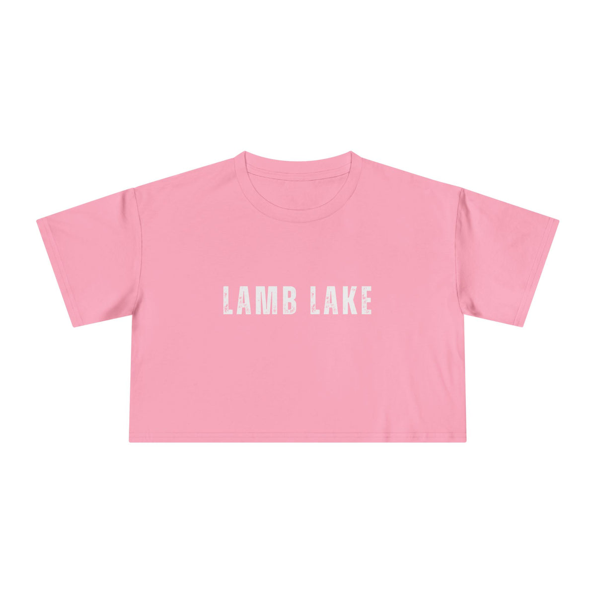 Lamb Lake Crop Tee — Women's Casual Lakeside Graphic Top