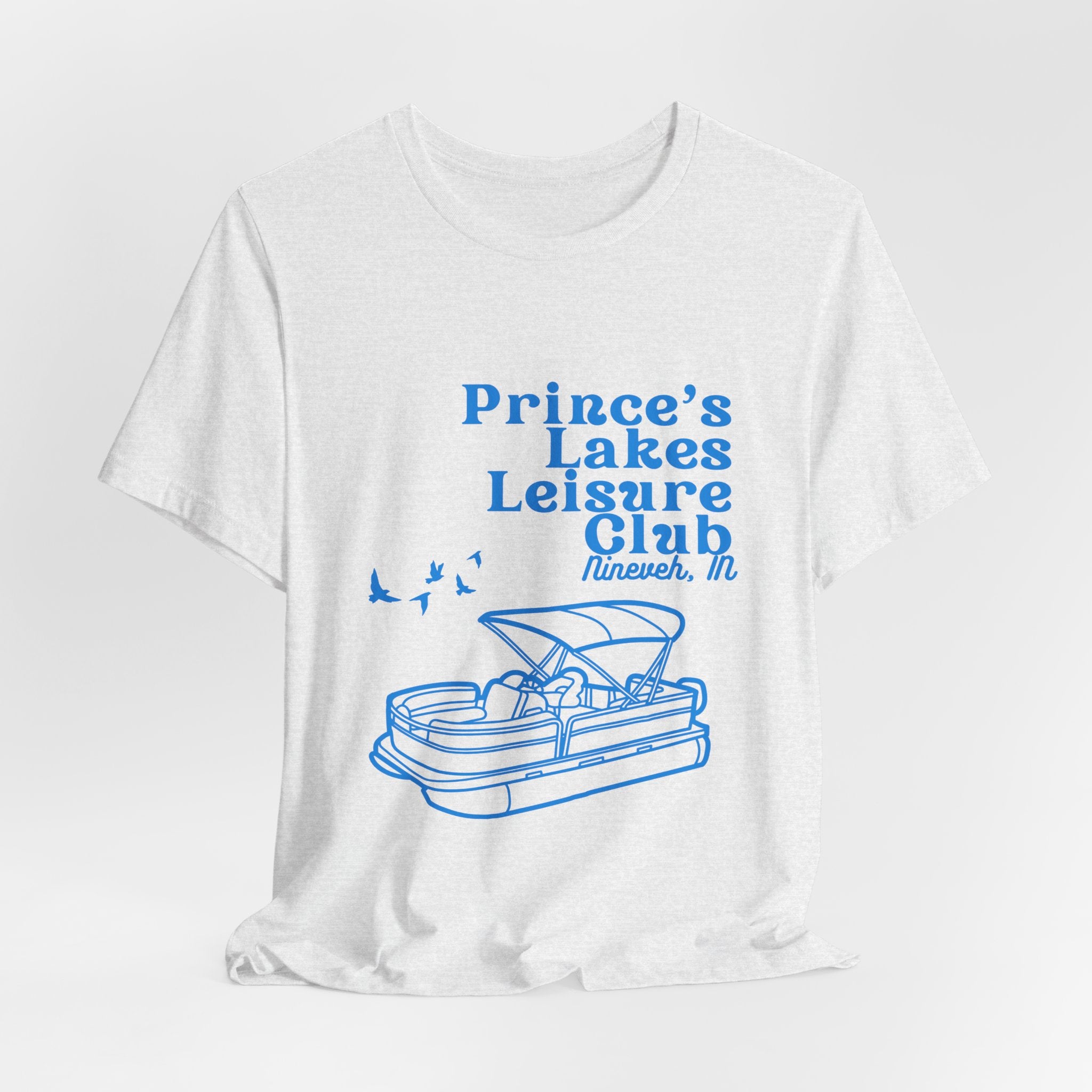 Lake Club Pontoon Boat Tee – "Prince's Lakes Leisure Club" Vintage Boating T-Shirt
