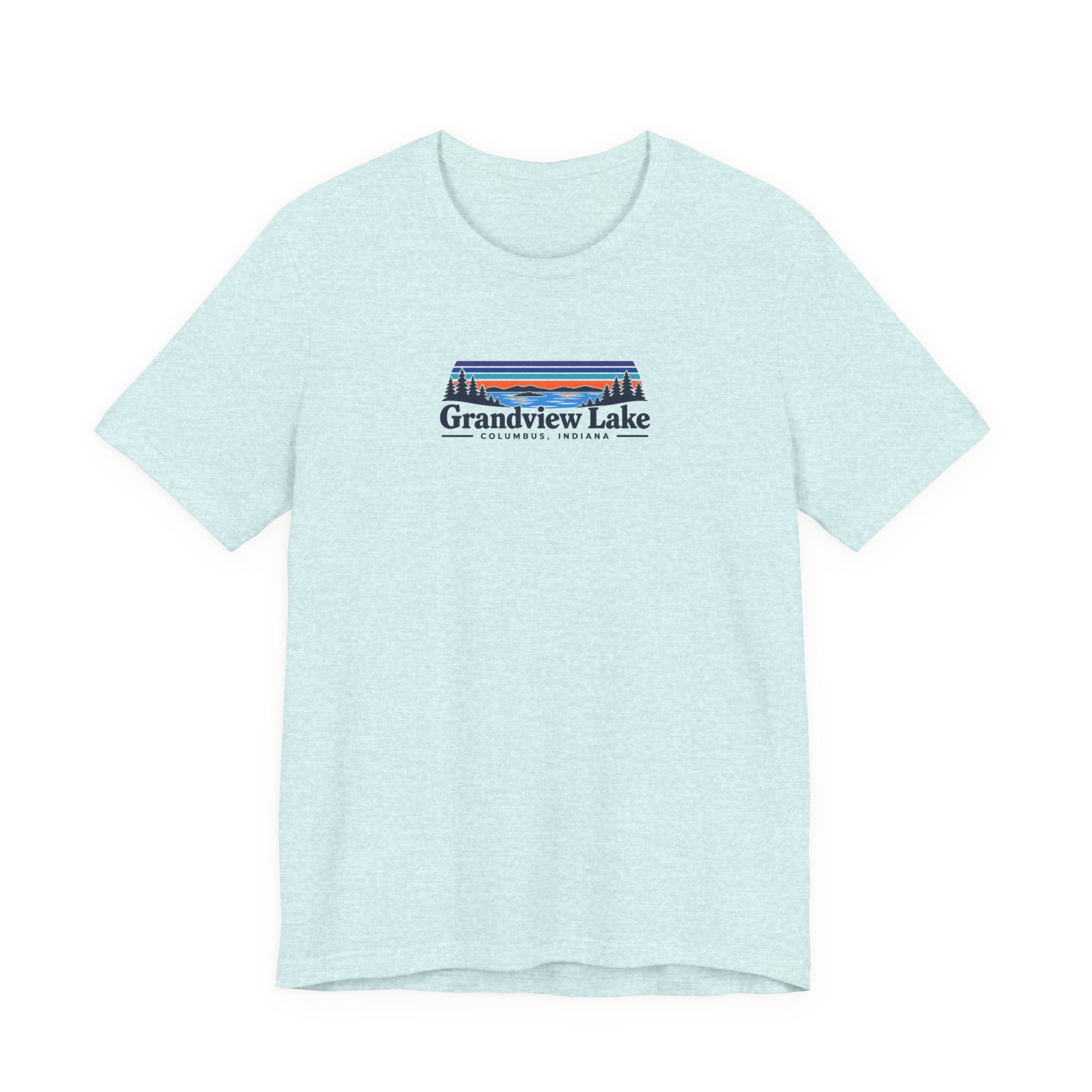 Grandview Lake Landscape Tee — Retro Mountain Lake Graphic T-Shirt