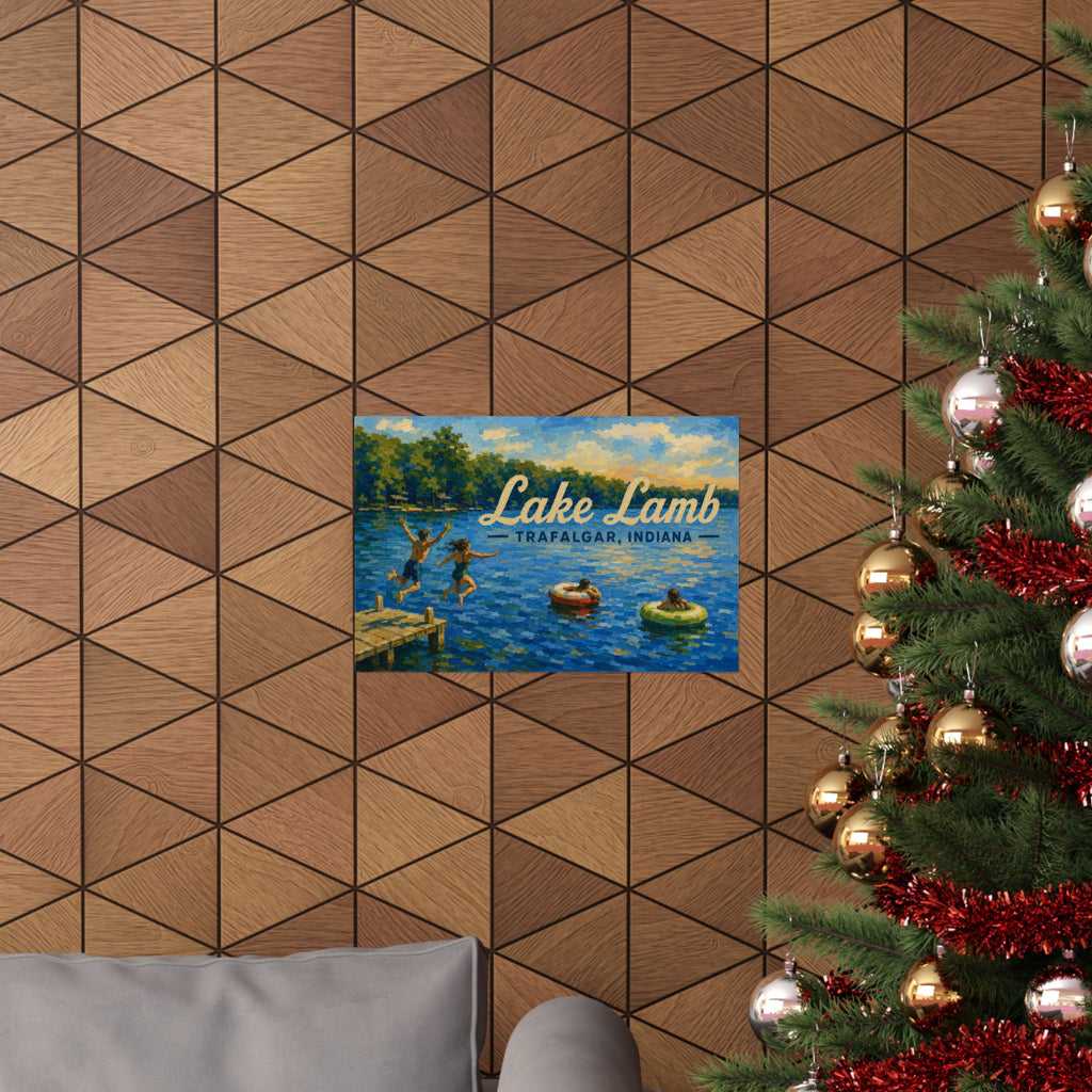 Lake Lamb Vintage Lake Poster
