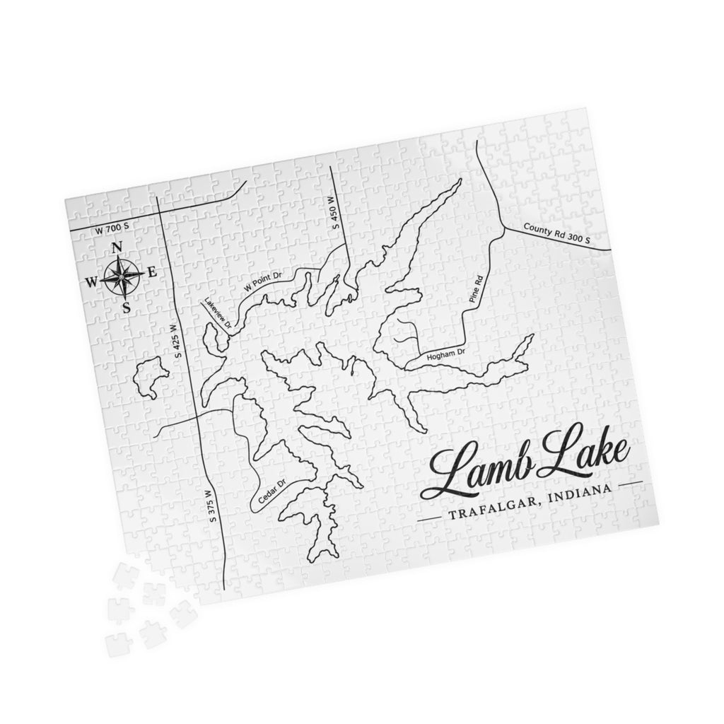 Lamb Lake Map Puzzle — Trafalgar, Indiana Jigsaw (520 pcs)