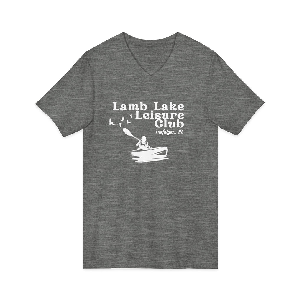 Lamb Lake Kayak Leisure Club V-Neck Tee