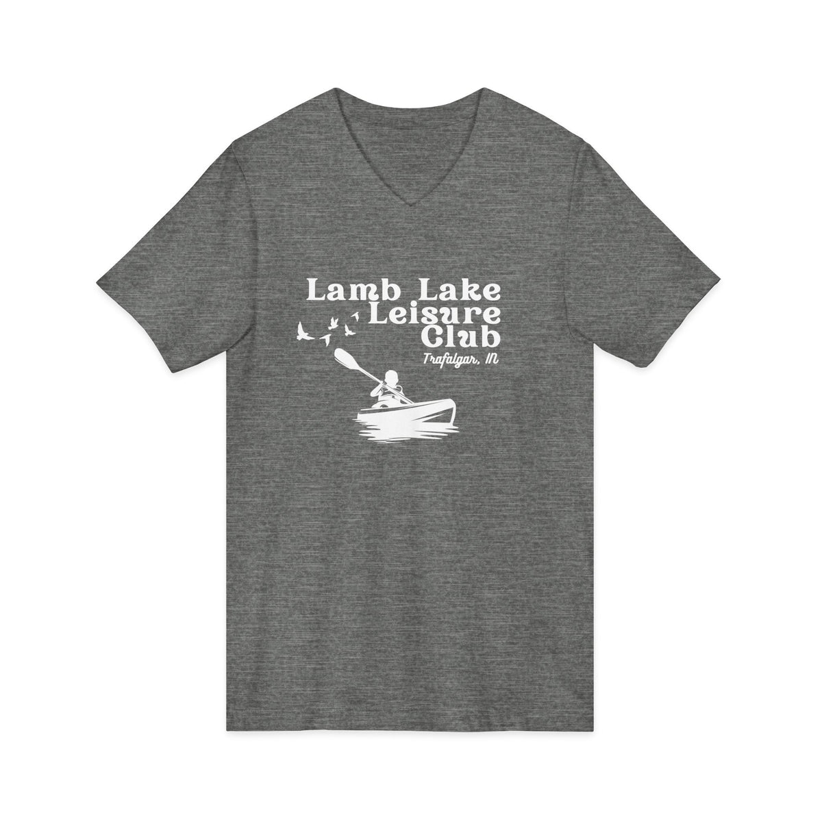 Lamb Lake Kayak Leisure Club V-Neck Tee