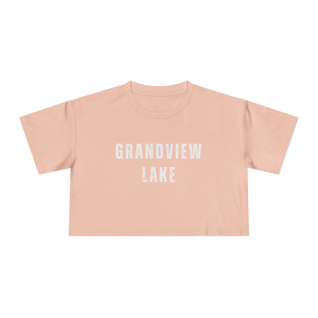 Grandview Lake Crop Tee — Women's Casual Lakeside Graphic Top