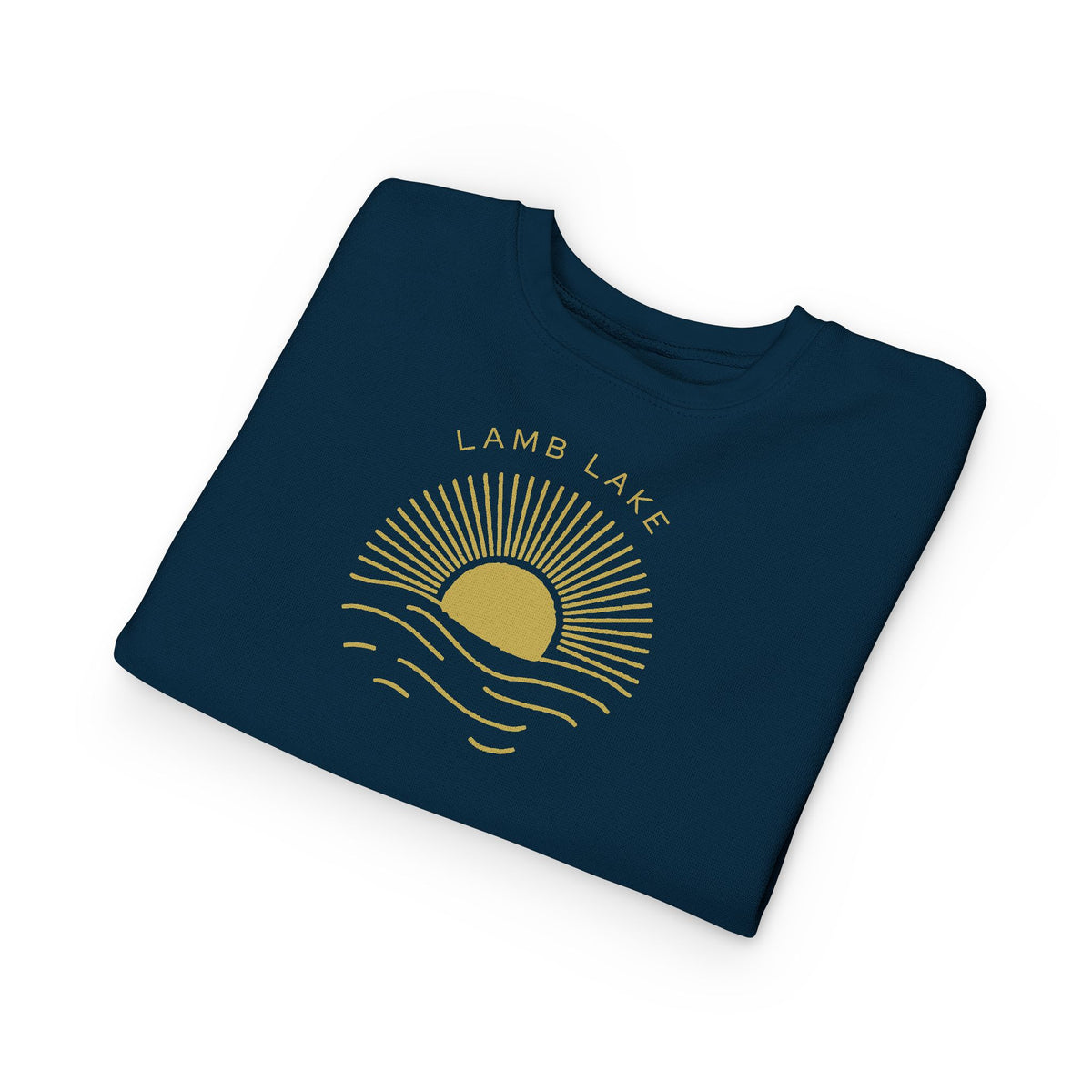 Toddler Sweatshirt - 'Lamb Lake' Sunrise Graphic Pullover for Kids