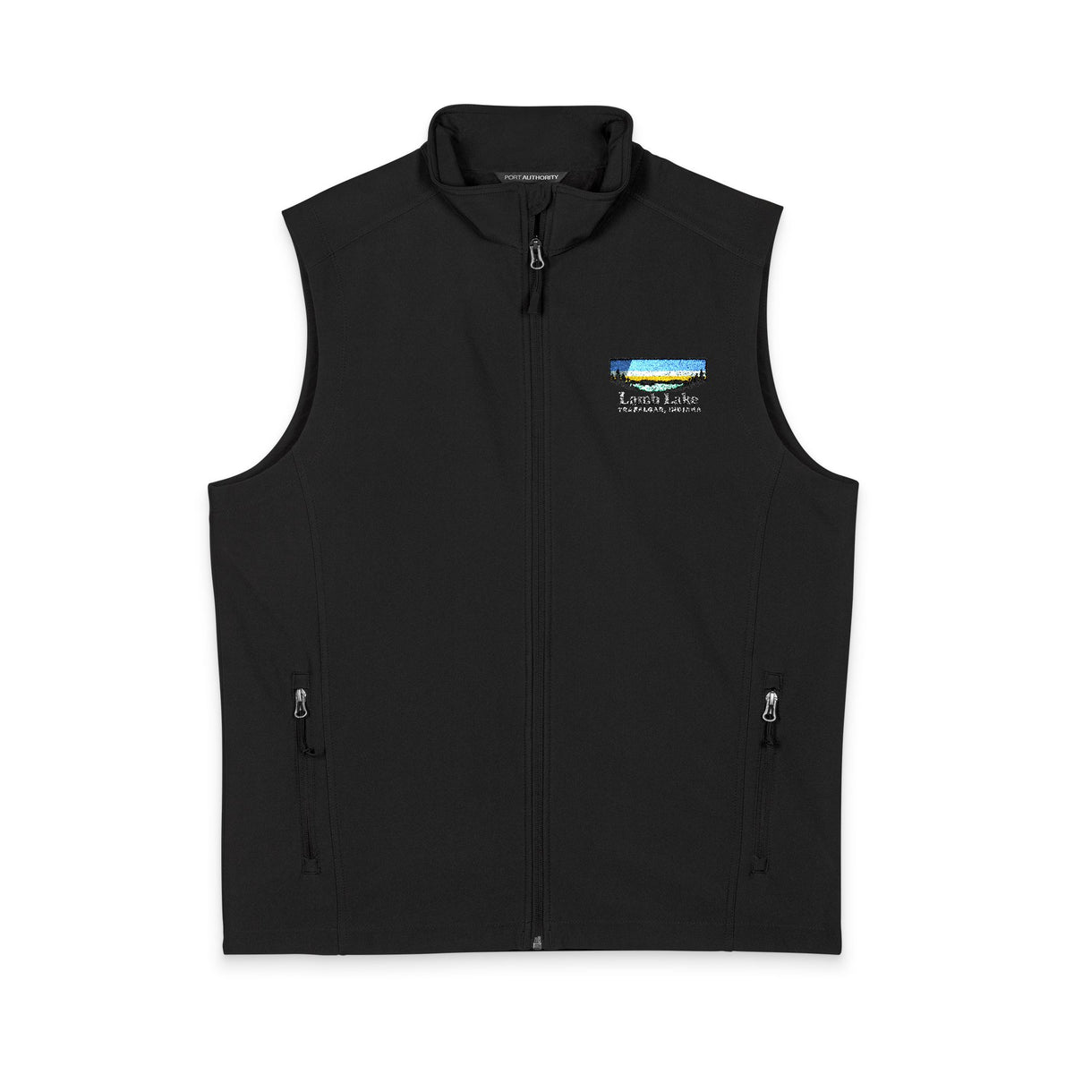 Men's Soft Shell Vest — Lamb Lake Logo Chest