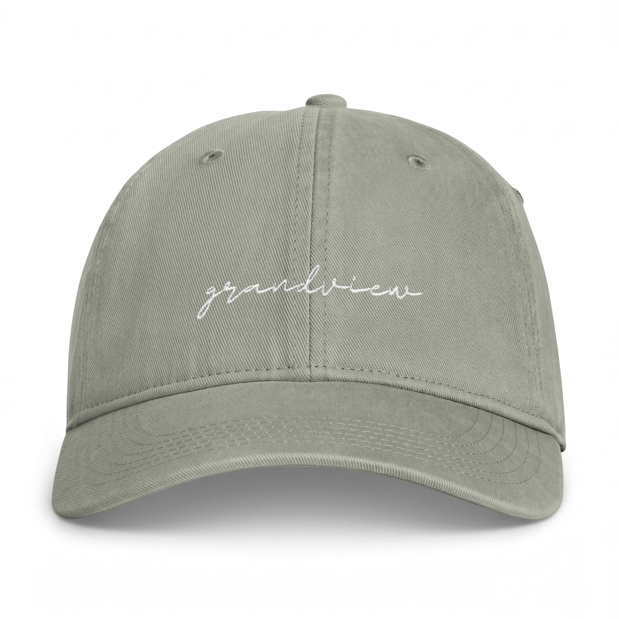 Grandview Script Washed Cap — Coastal Casual Baseball Hat