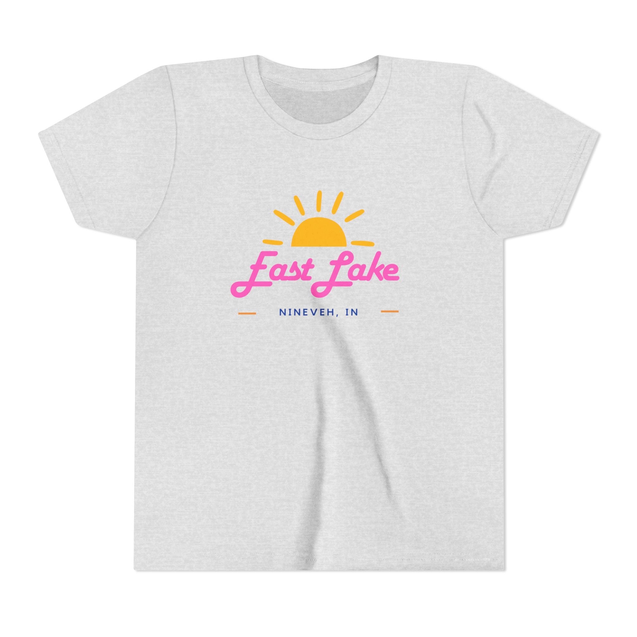 Youth Tee — East Lake Retro Sunset Kids Shirt (East Lake, IN)